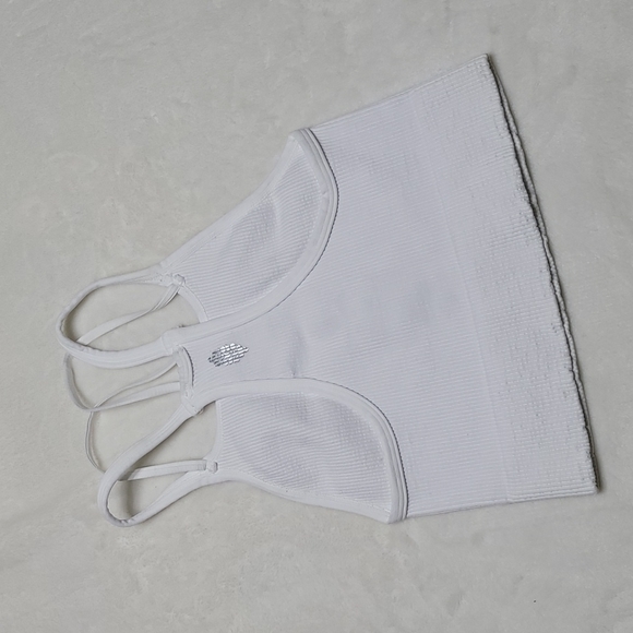FP Movement by Free People Happiness Runs Ribbed Bra White Medium - Picture 7 of 15